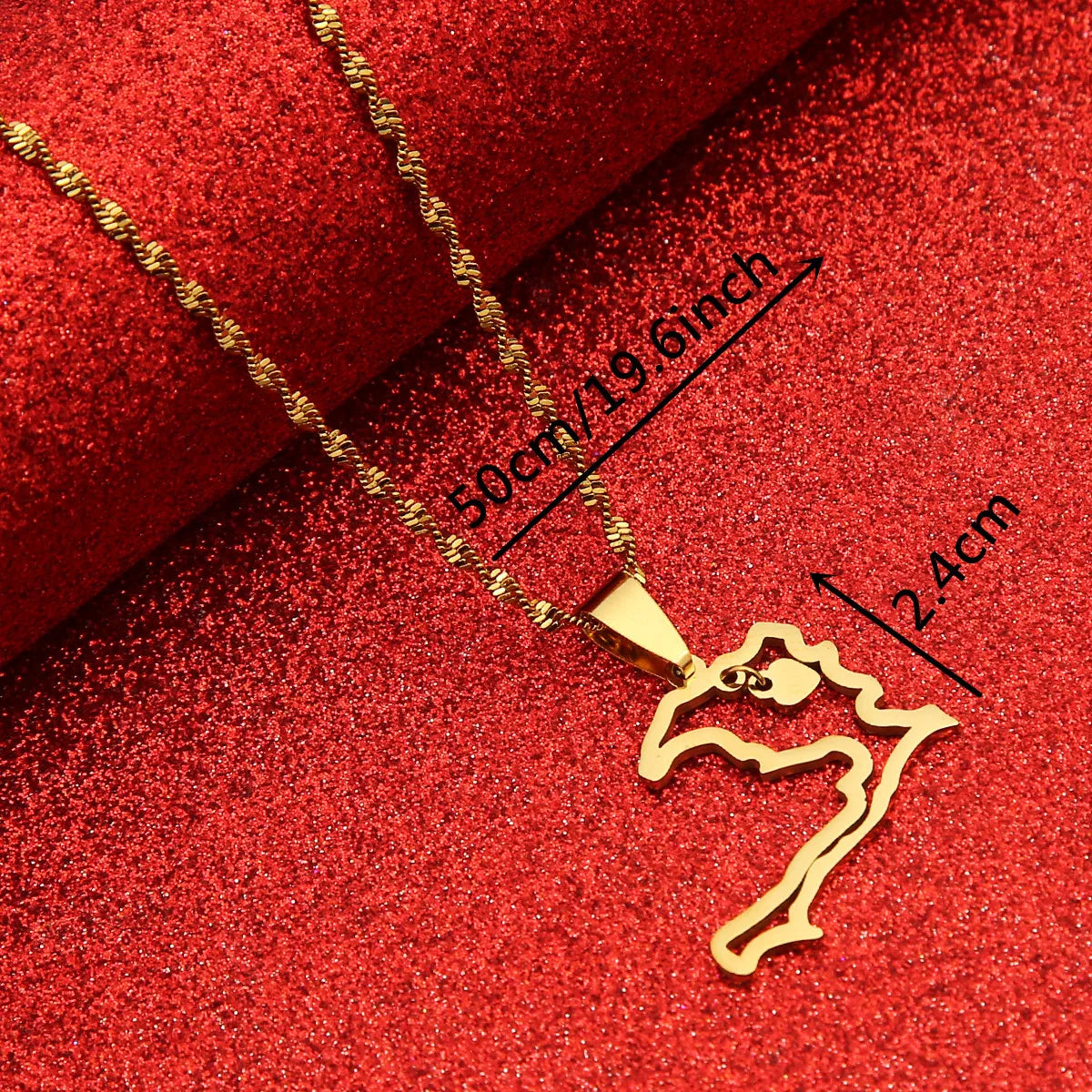 Stainless Steel Haiti Heart Map Necklace – Haitian Pride Jewelry - JerseyPro