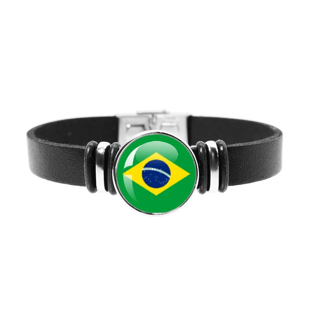 National Flag Watch Strap Bracelet – Haiti, Brazil, Germany, Mexico & More - JerseyPro
