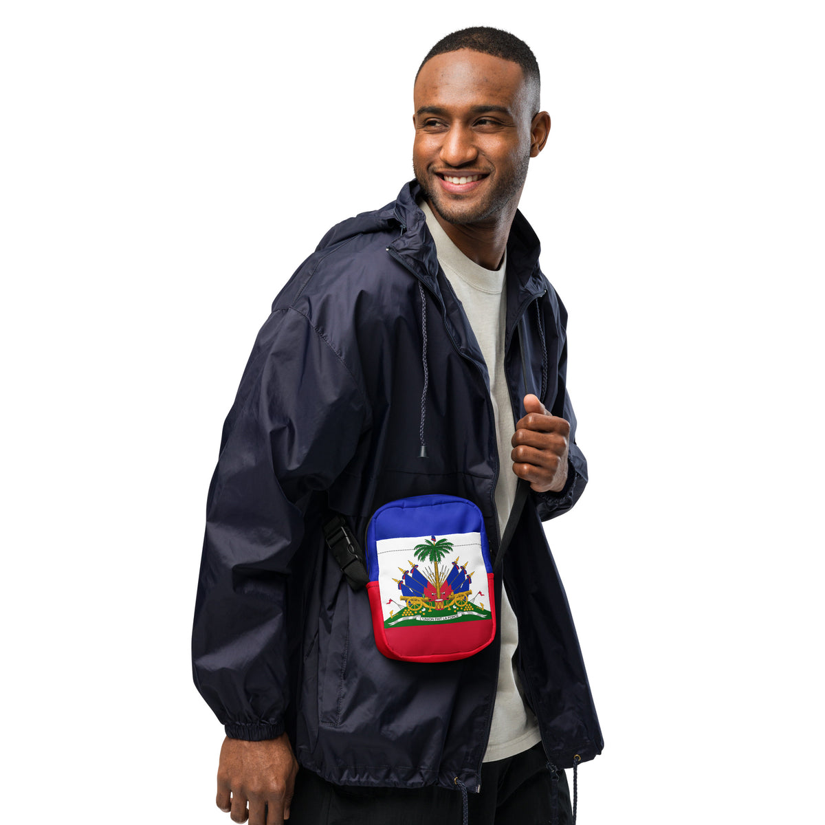 Haiti Flag Utility Crossbody Bag – Lightweight & Durable Shoulder Bag - JerseyPro