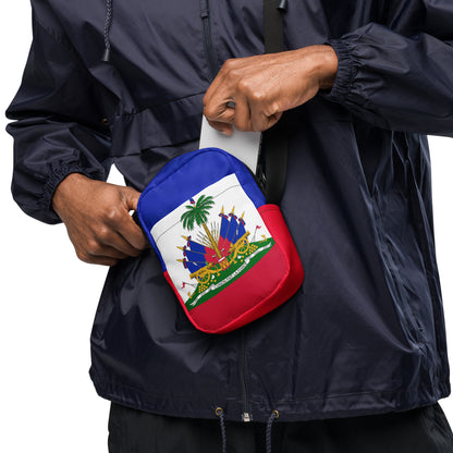 Haiti Flag Utility Crossbody Bag – Lightweight & Durable Shoulder Bag - JerseyPro