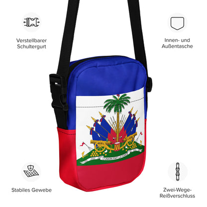 Haiti Flag Utility Crossbody Bag – Lightweight & Durable Shoulder Bag - JerseyPro