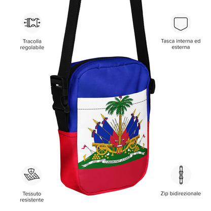 Haiti Flag Utility Crossbody Bag – Lightweight & Durable Shoulder Bag - JerseyPro