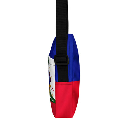Haiti Flag Utility Crossbody Bag – Lightweight & Durable Shoulder Bag - JerseyPro