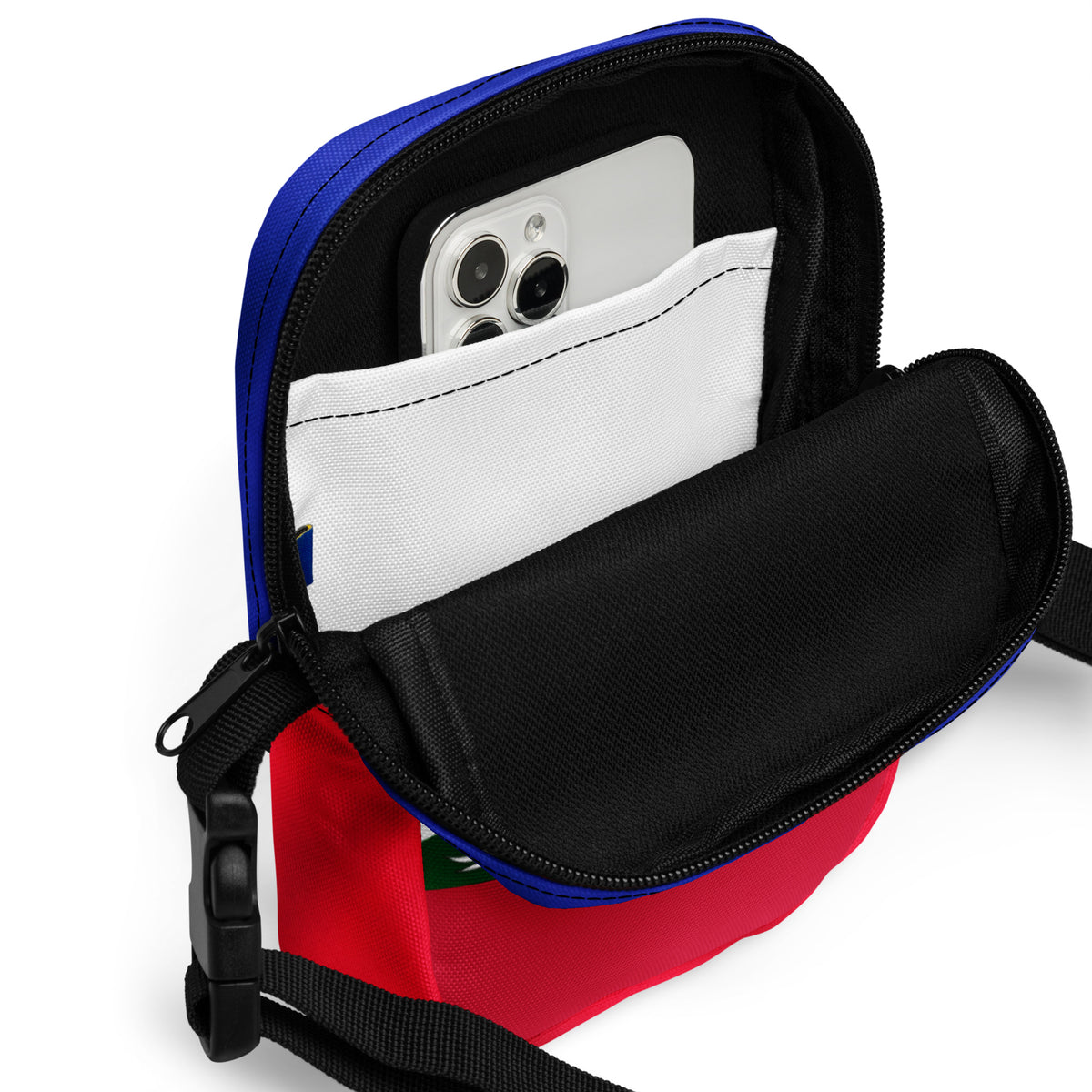 Haiti Flag Utility Crossbody Bag – Lightweight & Durable Shoulder Bag - JerseyPro