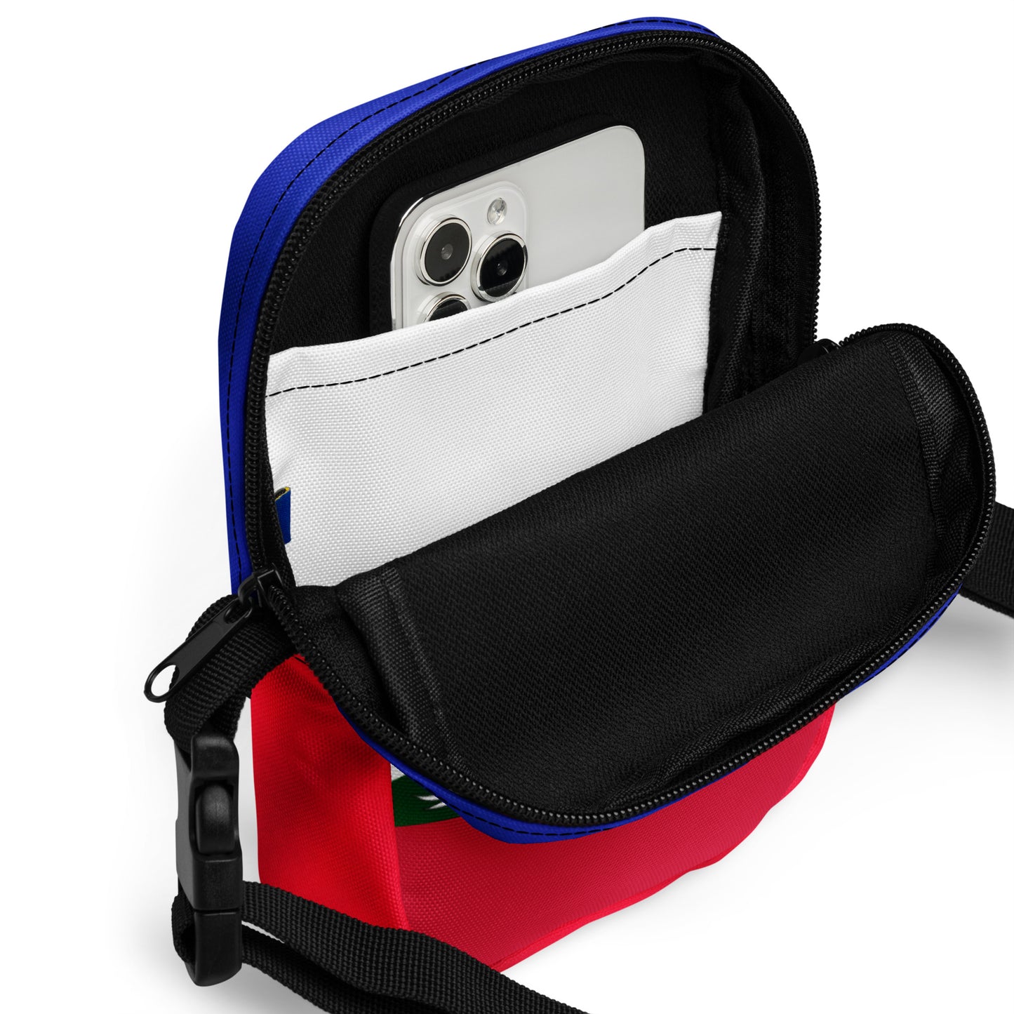 Haiti Flag Utility Crossbody Bag – Lightweight & Durable Shoulder Bag - JerseyPro